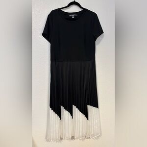 Karl Lagerfeld Black and White Pleated Kids Dress